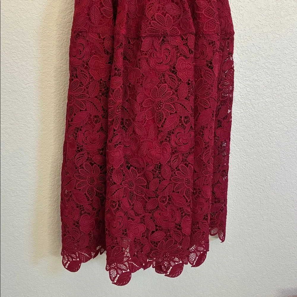 NICHOLAS red lace midi dress - Picture 3 of 12
